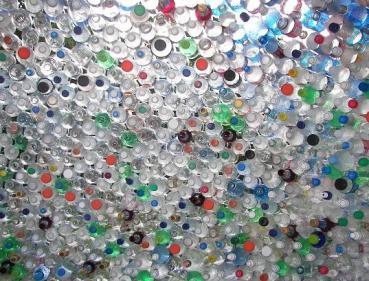 Upcycled plastic bottles
